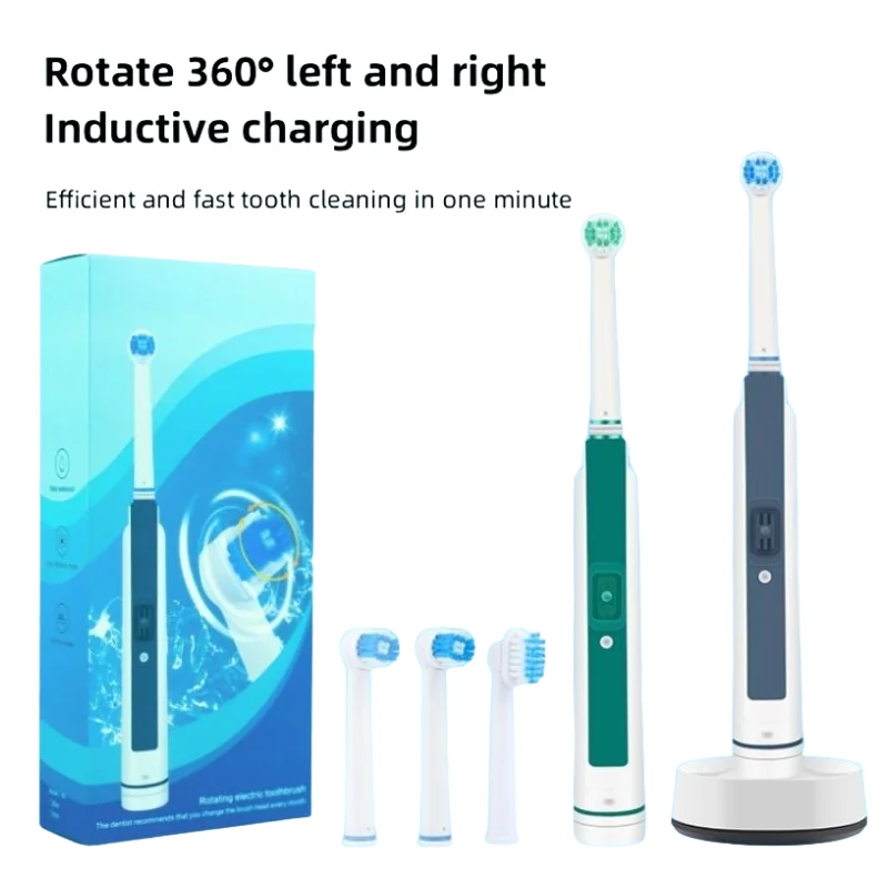 RotaryElectricToothbrushwithBaseRechargeableDentalAutomaticHigh