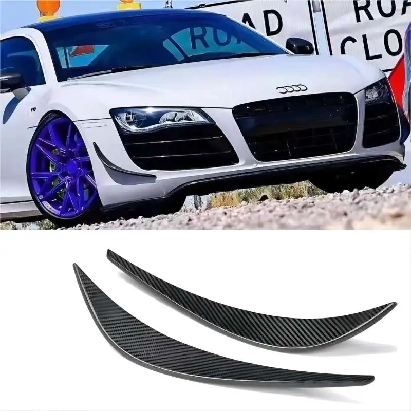 

2 шт., передний бампер из углеродного волокна для Audi R8 2008-2015