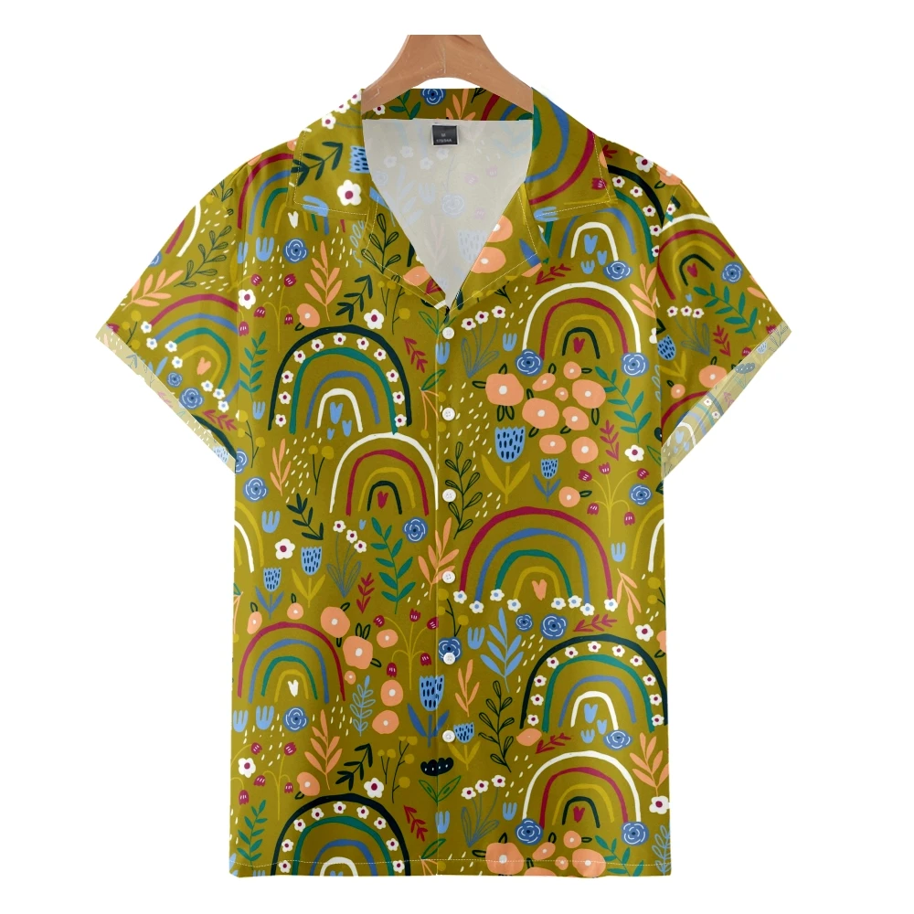 

Men's Fashion Cuban Style Hawaiian Shirt Floral Pattern 3D Print Cozy Casual Short Sleeve Beach Oversized Clothes