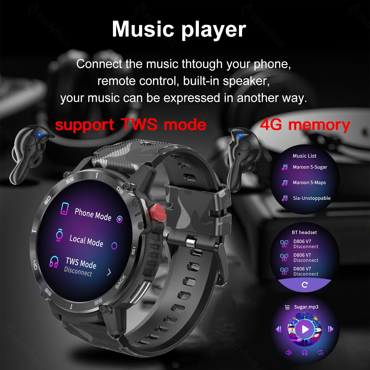 Ʈ ġ  Ʈ ġ 1.60 & ÷ Hi-Fi  ȭ  ð 4G ޸    IP68  Smartwatch