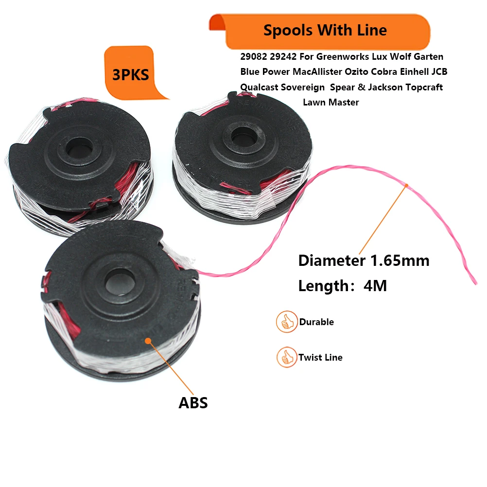 

Spool and Line For Lux E-RT-550/27 E-RT-650/29 Wolf Garten 72v li-Ion Power 30T Set, 72v li-Ion Power 30T Solo,GT840, GT845