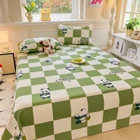 Three-piece Set Sheet Set Old Coarse Cloth Bed Sheet Thickened Linen Dormitory Student Bed Sheets and Pillowcases 6