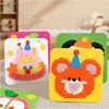 Handmade Wool Embroidery Children's Diy Perforated Pattern Embroidery Set Cartoon Wool Hand Embroidered Felt 6