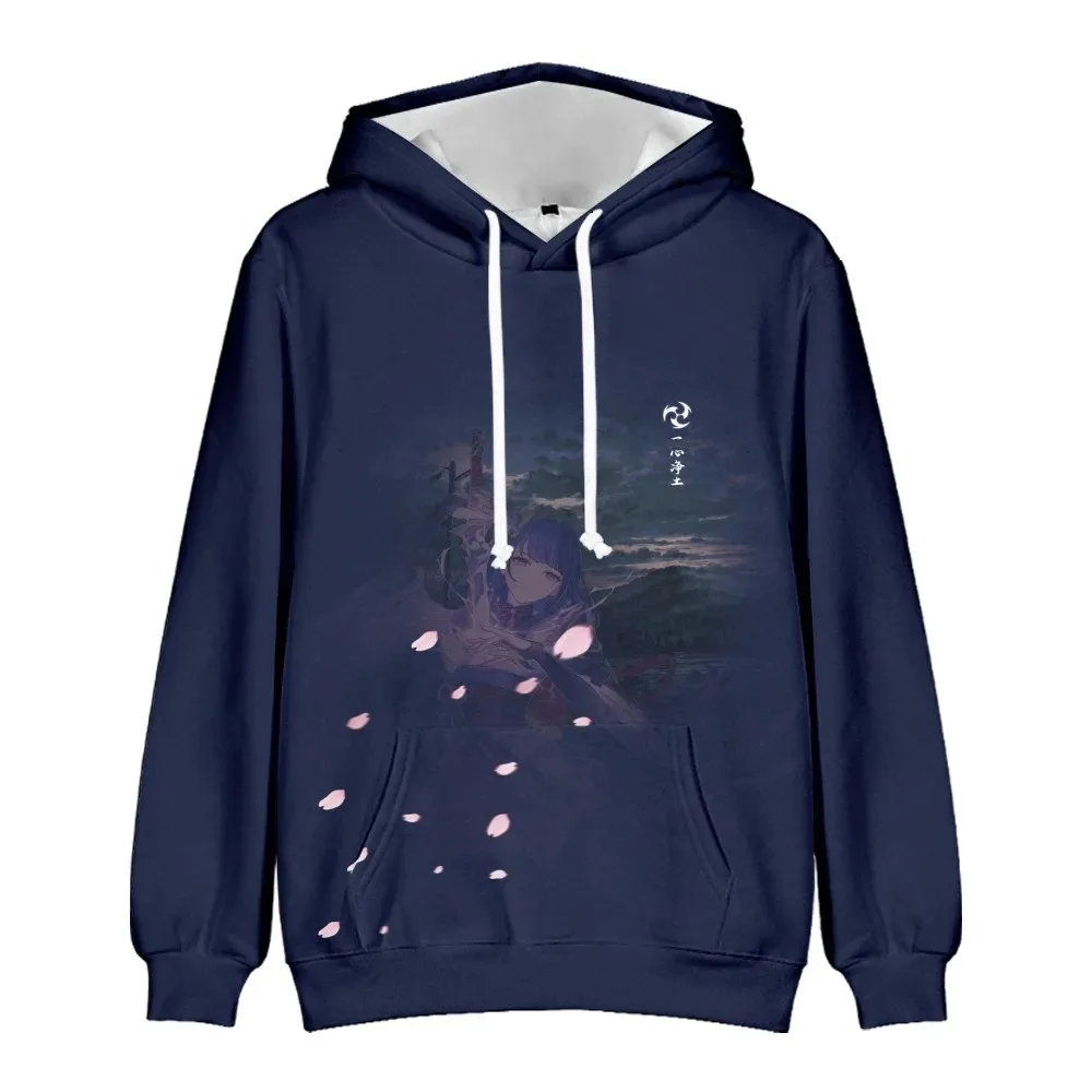 Genshin Impact Hooded Sportswear for Men and Women, Sangonomiya Kokomi, 3D Printed Sweatshirt, Fashion Suit, Young Kawaii,2024
