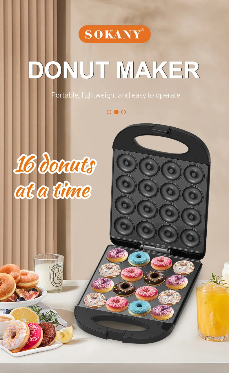 Description Picture 2 of itemSOKANY 08023 donut machine cake machine bakery 16 hole bread machine