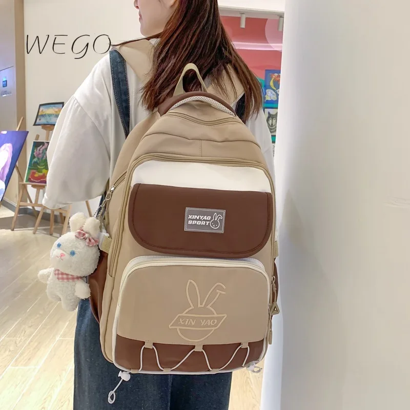 

Новинка 2023, школьные ранцы для учеников младшей и старшей школы, сумка на плечо, Женский вместительный трендовый рюкзак