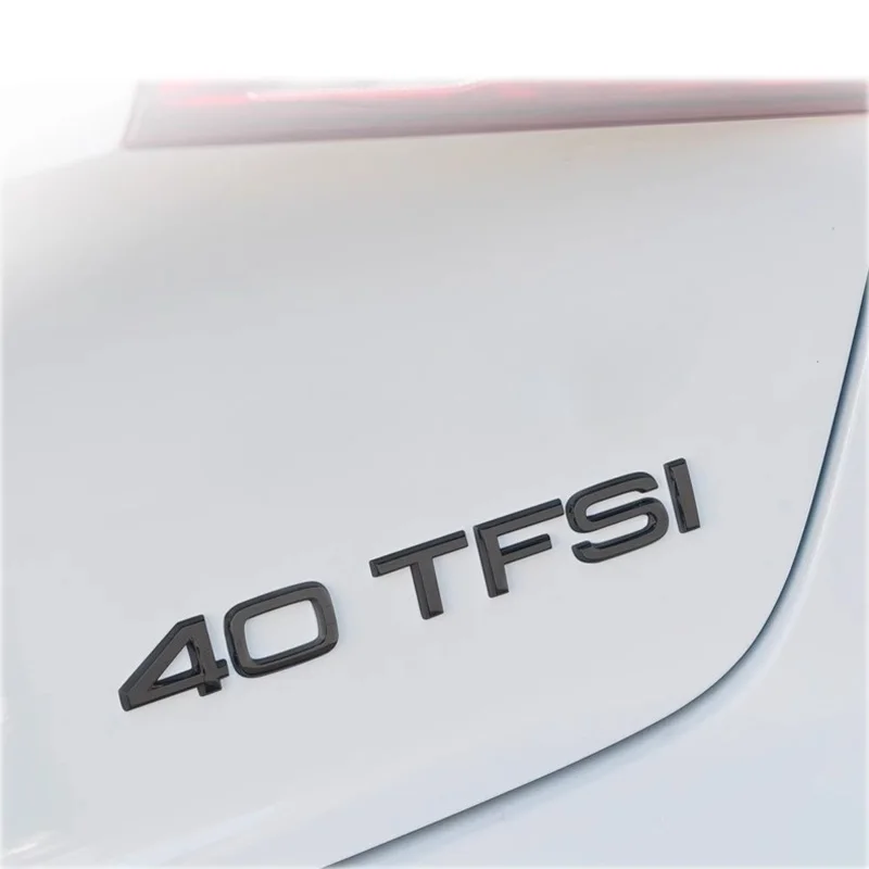 아우디 A1 A3 A5 A6 A7 Q2 Q3 Q5 Q7 모델 1.9 2.0 2.5 3.0 4.0 5.0TDI 30 35 40 45 50 55TFSI 버전 2.0 3.0T 3D 자동차 트렁크 스티커