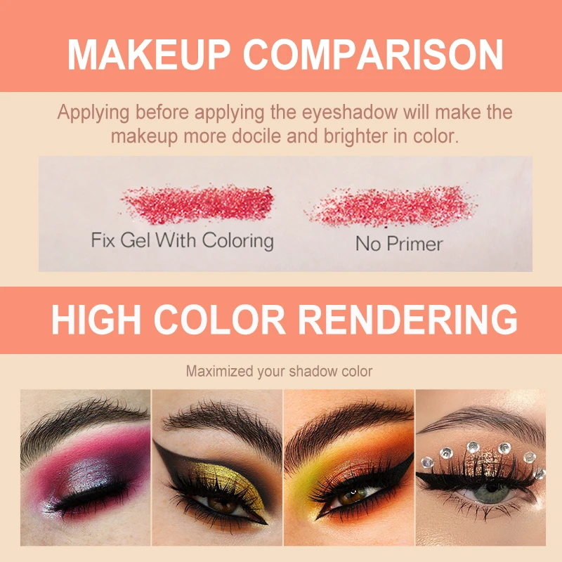 Eye Shadow IMAGIC Makeup Eyeshadow Liquid Gel Shimmer Pigment Glitter Glue Powder Gel Brighten Liquid Eyeshadow Makeup Beauty Cosmetics