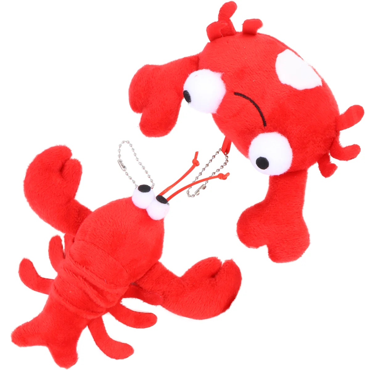 

2pcs Crab Keychain Pendant Lobster Pendant Plush Toy Fluffy Pendant Crab