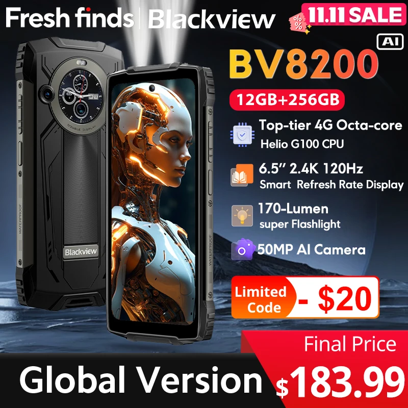 World premiere】Blackview BV8200 Rugged phone 6.5