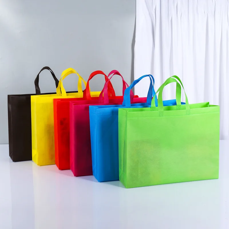 StoBag 25pcs Wholesale Non-woven Shopping Tote Bags Fabric Eco-friendly Storage Reusable Large Pouches Custom Logo(Extra Fee) 5