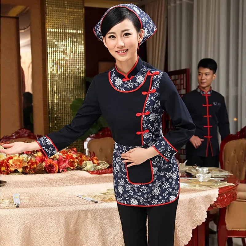 Hotel Restaurant Waiter Uniform Farmhouse Waitress Jacket Chef Jacket Classical Waiter Overalls Multicolor Cook Work Waer 8