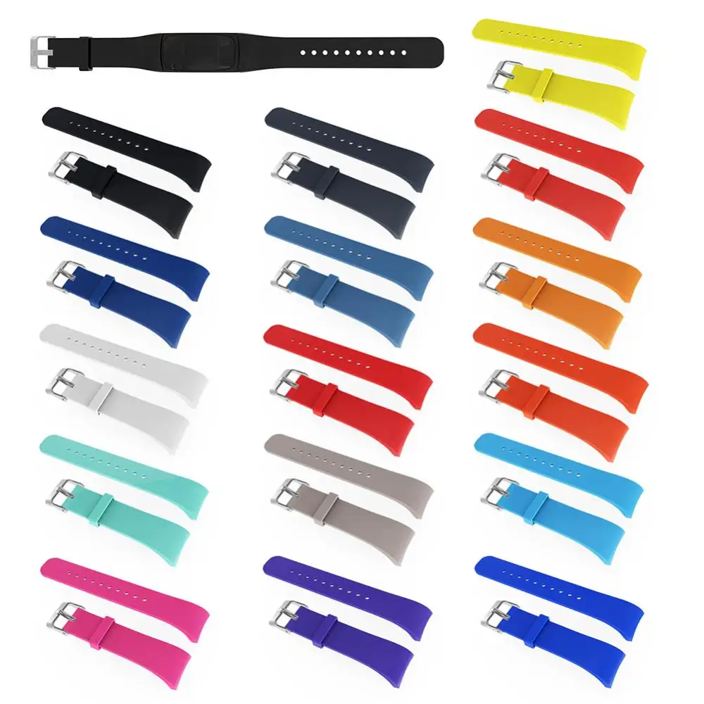 Soft Silicone Watch Strap Band Replacement Wristband Straps for Gear Fit2 R360/Pro R365