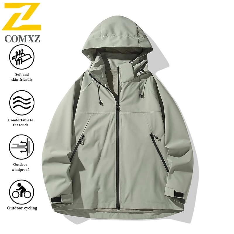 EIAO Summer Windbreaker Jacket Oversized Waterproof Mens Womens Outdoor Hiking Coat Camping Fishing Parka Lightweight Breathable