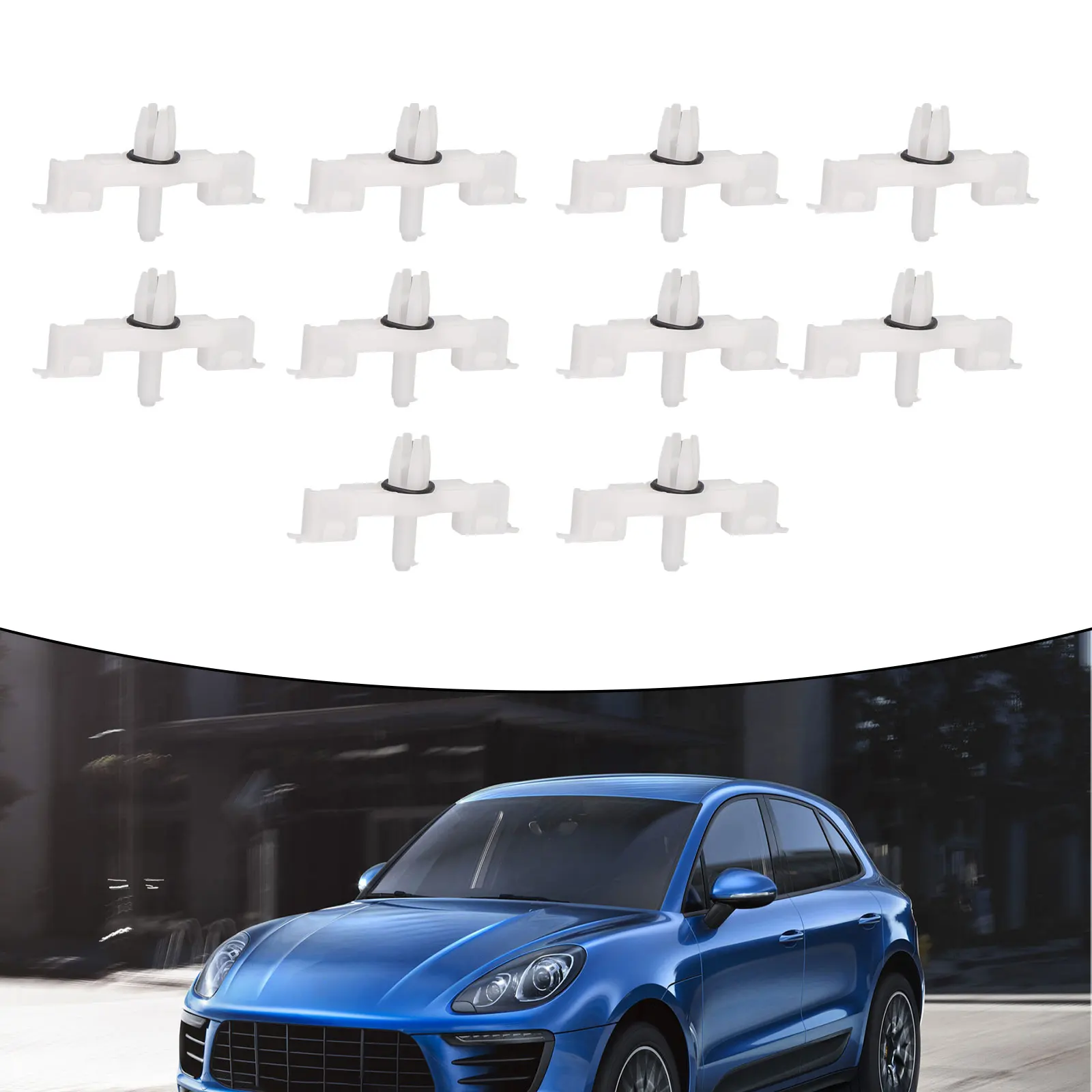 

10pcs Nylon Body Trim Panels High Quality White Compact Car Interior Clips For Porsche Cayenne Door Sill Scuff Plate Kit