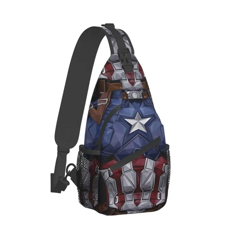 Captain America Sling Crossbody Backpack Men Custom Shoulder Chest