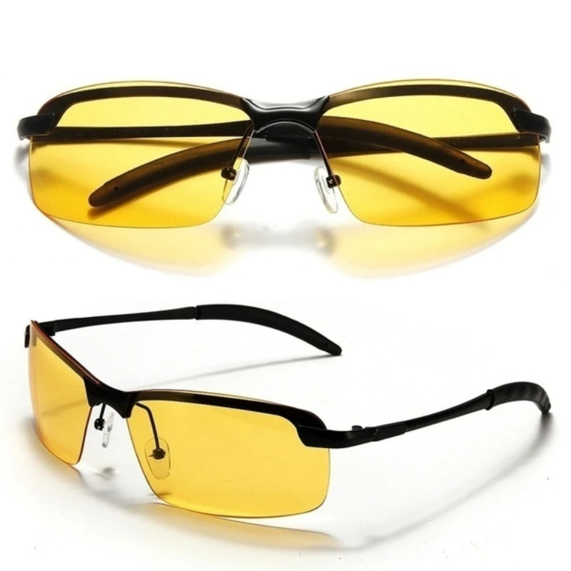 Night Vision Glasses PC Frame Sunglasses Men Outdoor Sport Sun Glasses Vision Driver Goggles Night Yellow night vision sunglasses night vision glasses