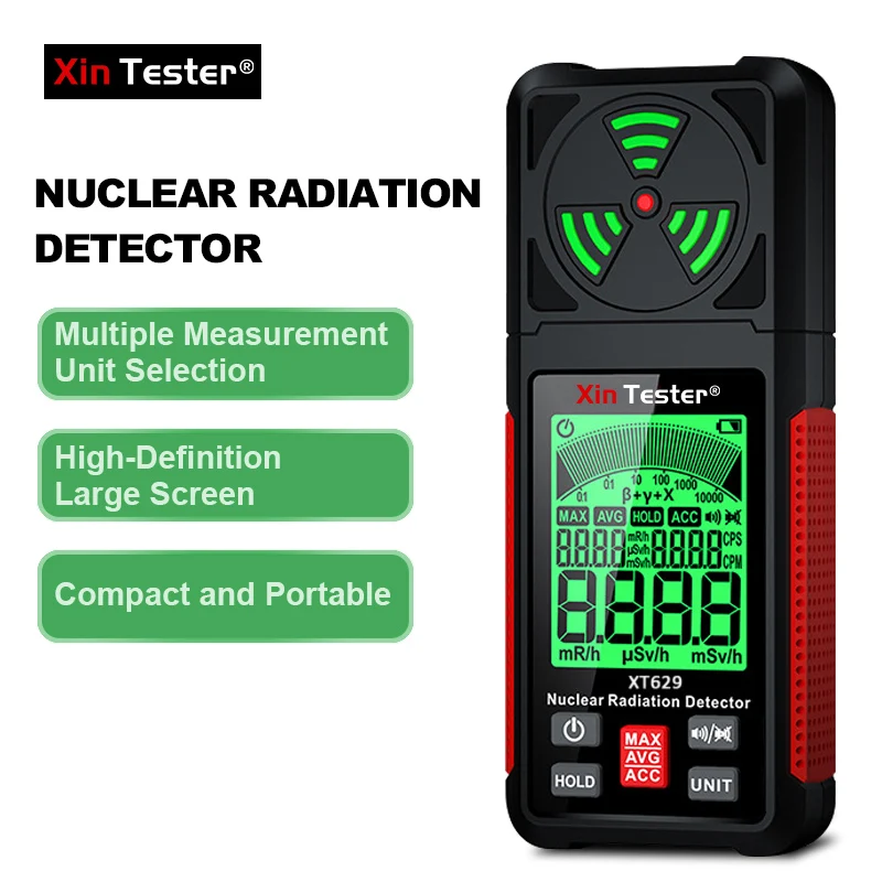 신테스터 XT629 핵방사선 검출기 가이거 계수기 X선 베타 감마 방사능 검출기 (핵폐수 검사용)