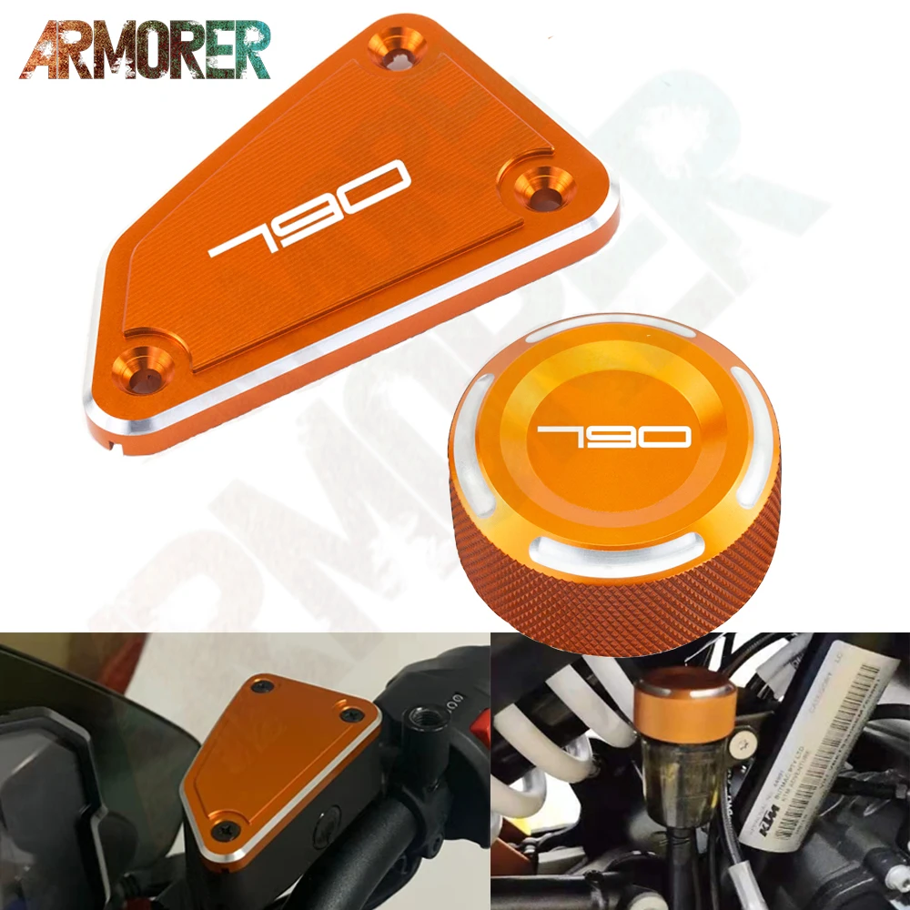 

Front & Rear brake Fluid Cylinder Master Reservoir Cover Cap Motorcycle Accessories For KTM 790 DUKE 790 ADVENTURE 790ADV 2022