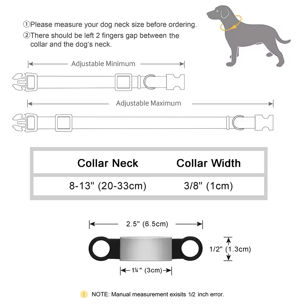Personalized Reflective Pet Collar with Engraved ID Nameplate and Bell