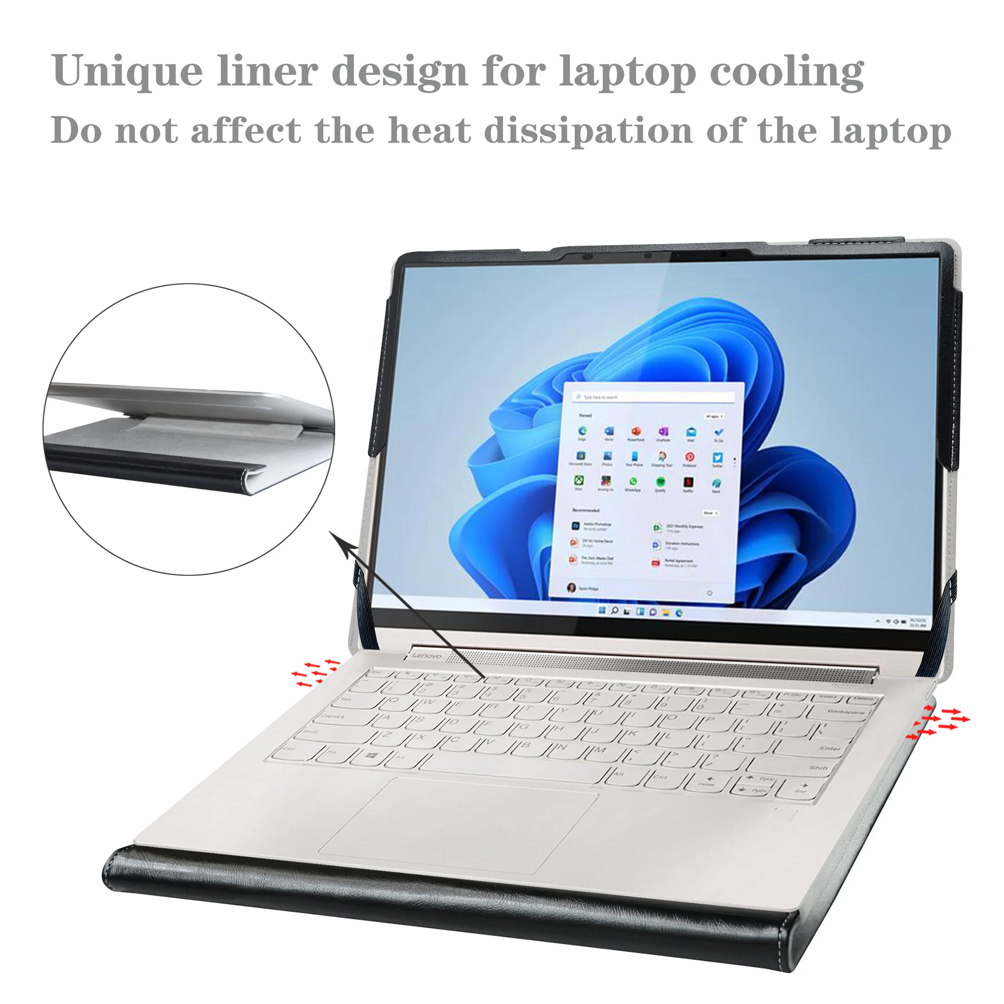 Alapmk-capa Protetora para Laptop Lenovo 14 Lenovo Yoga 9i Gen 2023 Modelo Série 82lu Yoga 9i Gen Slim 6i Gen 8 - Imagem 5