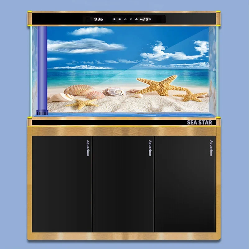 

Aquarium Decoration Poster 3D Stereo HD Poster Double-sided Ocean Plant Decorative Painting Simulated Seabed Fish Tank Stickers