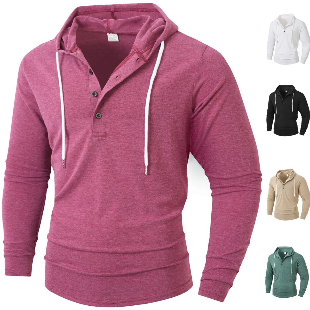 Autumn Mens Hooded Sweatshirt Long Sleeve Pullover