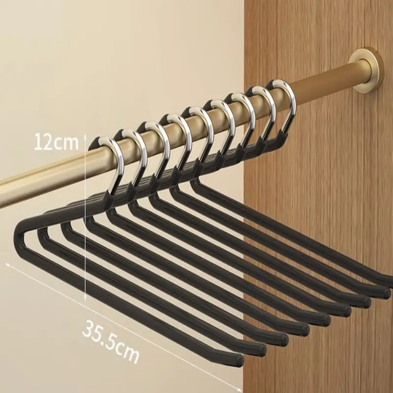 Metal Non-slip PVC Pants Hanger for Skirt Trousers Towel Household Using clothes hanger 10PCS