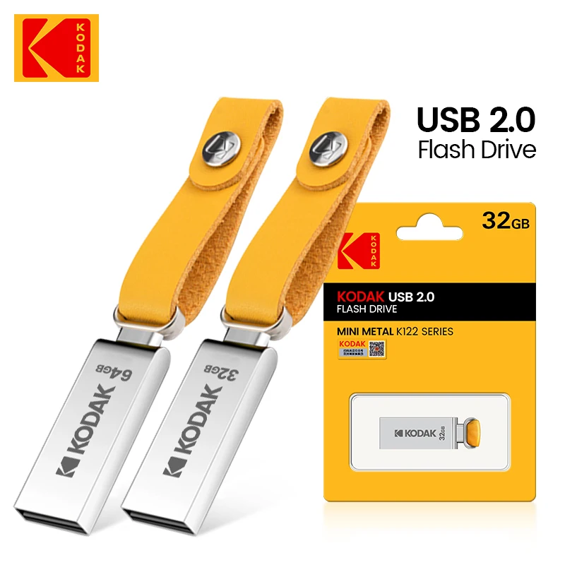 USB Flash Drive KODAK K122 USB 2.0 32GB 64GB 128GB Metal