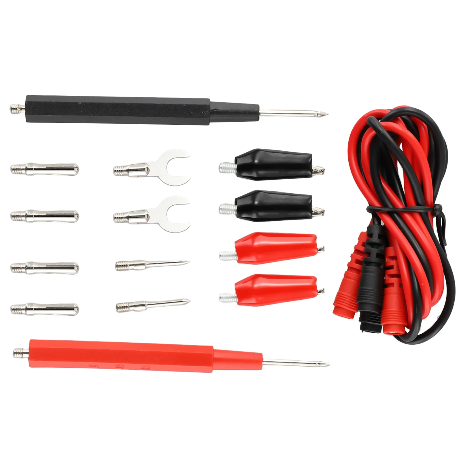 

Multimeter Probe Test Leads Kit Universal 1000V 16-in-1 16pcs Combination Cable Digital Multimeter Probe Flexible