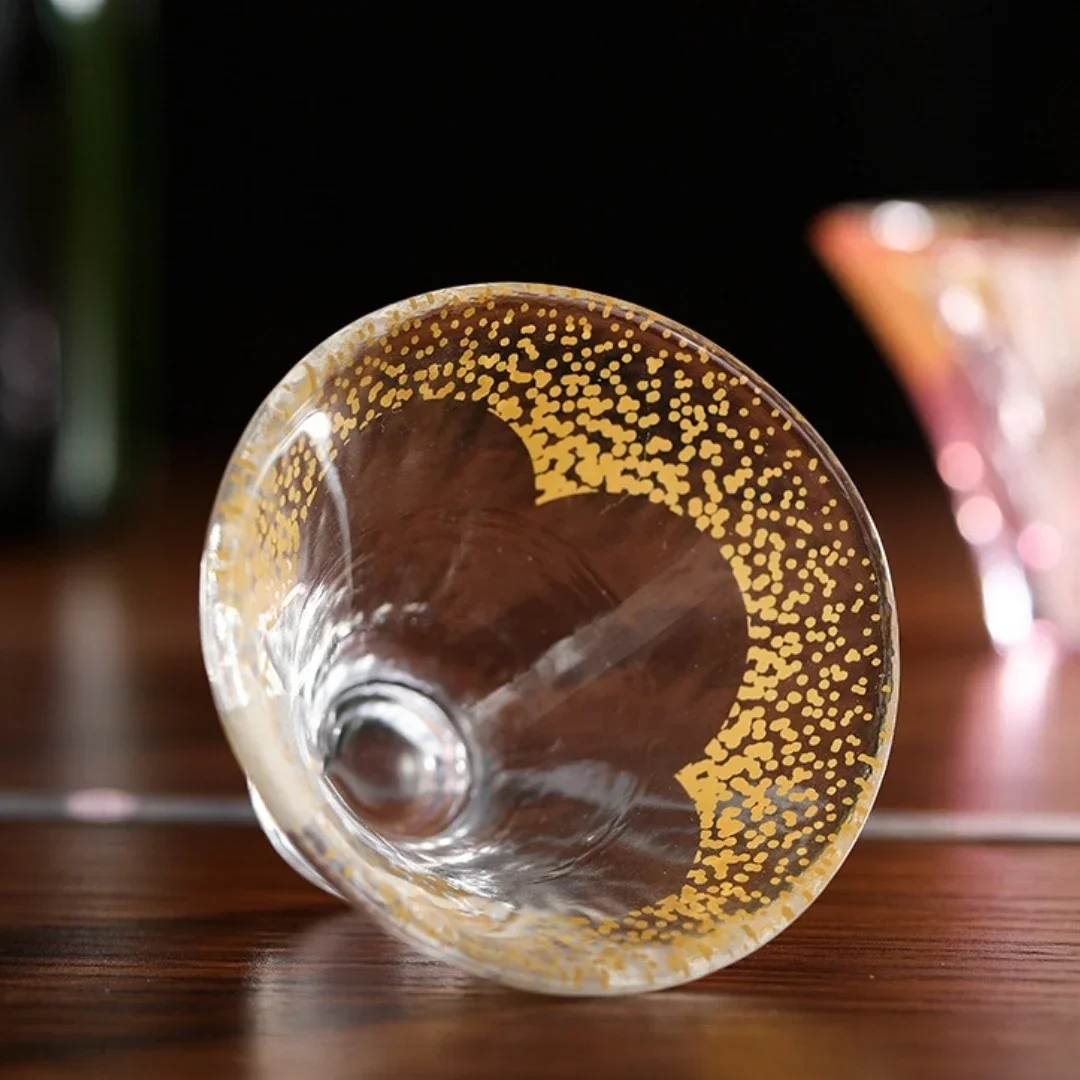 65ml Japanese Handmade Crystal Sake Cup Japanese Mount Fuji Tea Cup Lead-free Glass Shot Glass Couple Pair Glasses Wedding Gift tea cup,wine cup,wine glass,spirits cup,drinking glasses