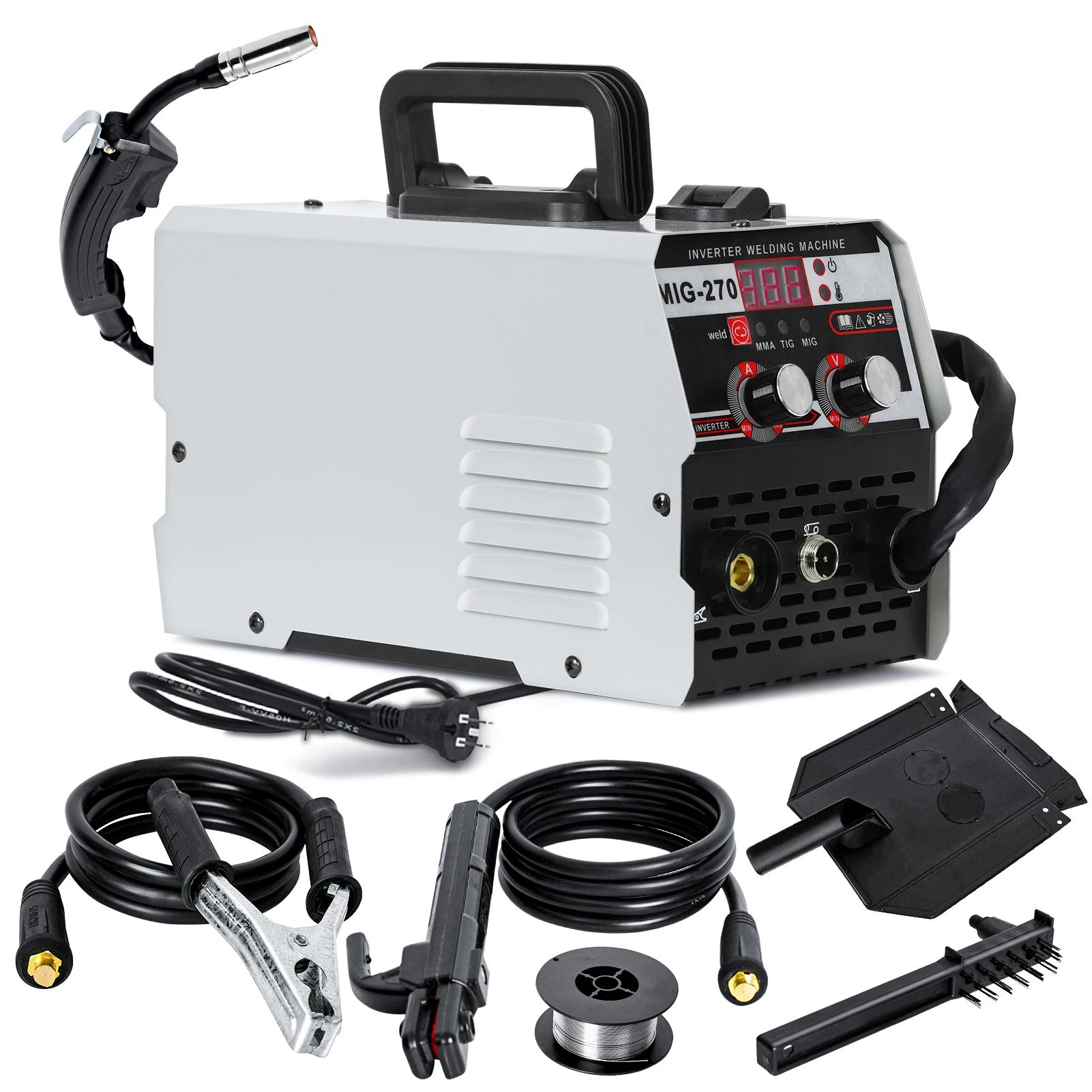 3 in 1 MIG Welder Inverter, LED Digital Display MIG Welder, TIG Welding Machine, Gasless Welder, Multi Process Welding