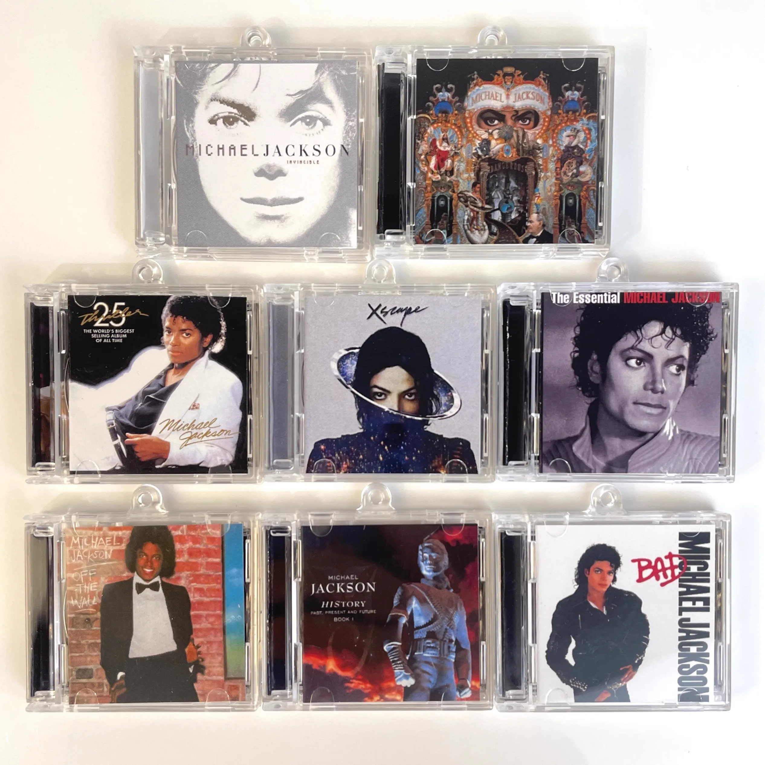 Classic Michael Jackson MJ MINI Music CD NFC Keychain XSCAPE Album