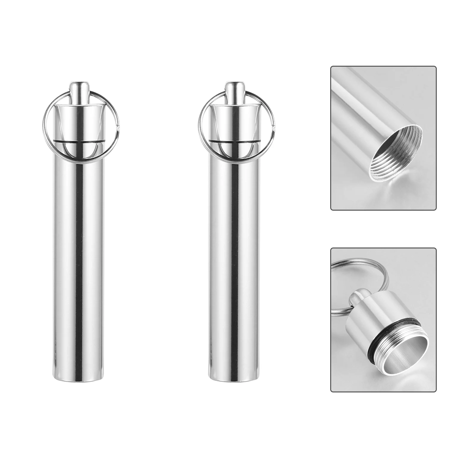 

Keychain Box Wallet Holder Storage Container Light Sealing Containers Aluminum Alloy Waterproof Travel