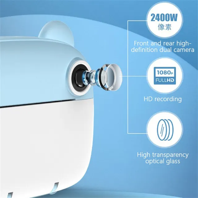 Cámara Digital de impresión instantánea para niños, cámara de impresión térmica, cámara de fotos instantánea, juguetes de Video + tarjeta de memoria de 32G - Image 5