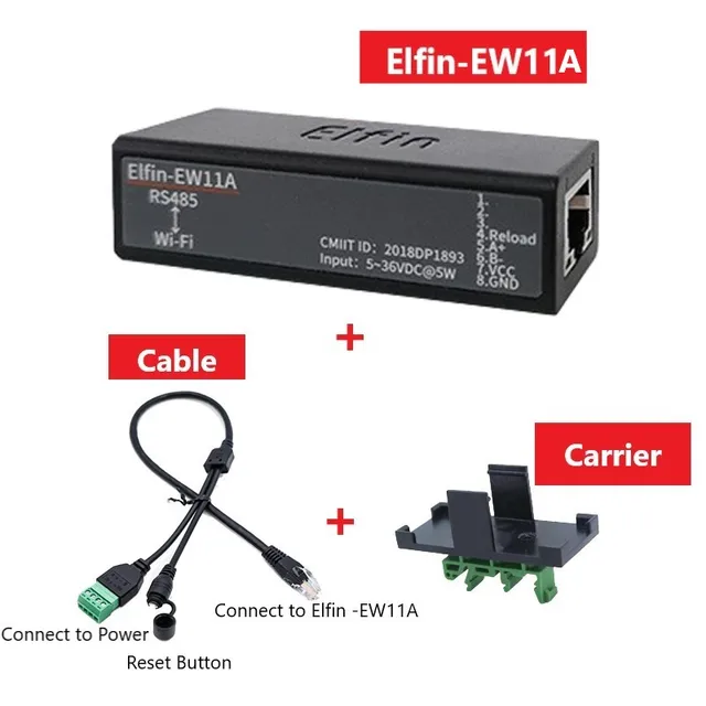 Elfin-EE11 RS485 Zu Ethernet Converter - Modbus TCP Server
