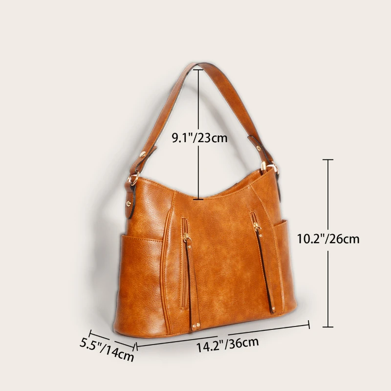 2023 New Fashion High Quality  Retro Handheld Free Shipping Tassel Double Zipper PU Handbags Crossbody  Women Bag