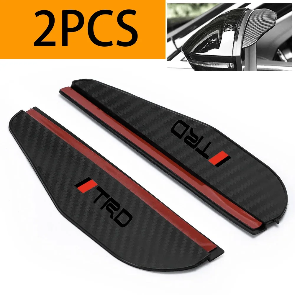 2PCS of General Motors rearview mirror rain cover carbon fiber For TRD TOYOTA Crown Reiz Corolla Prada Alphard Yaris Vitz Camry