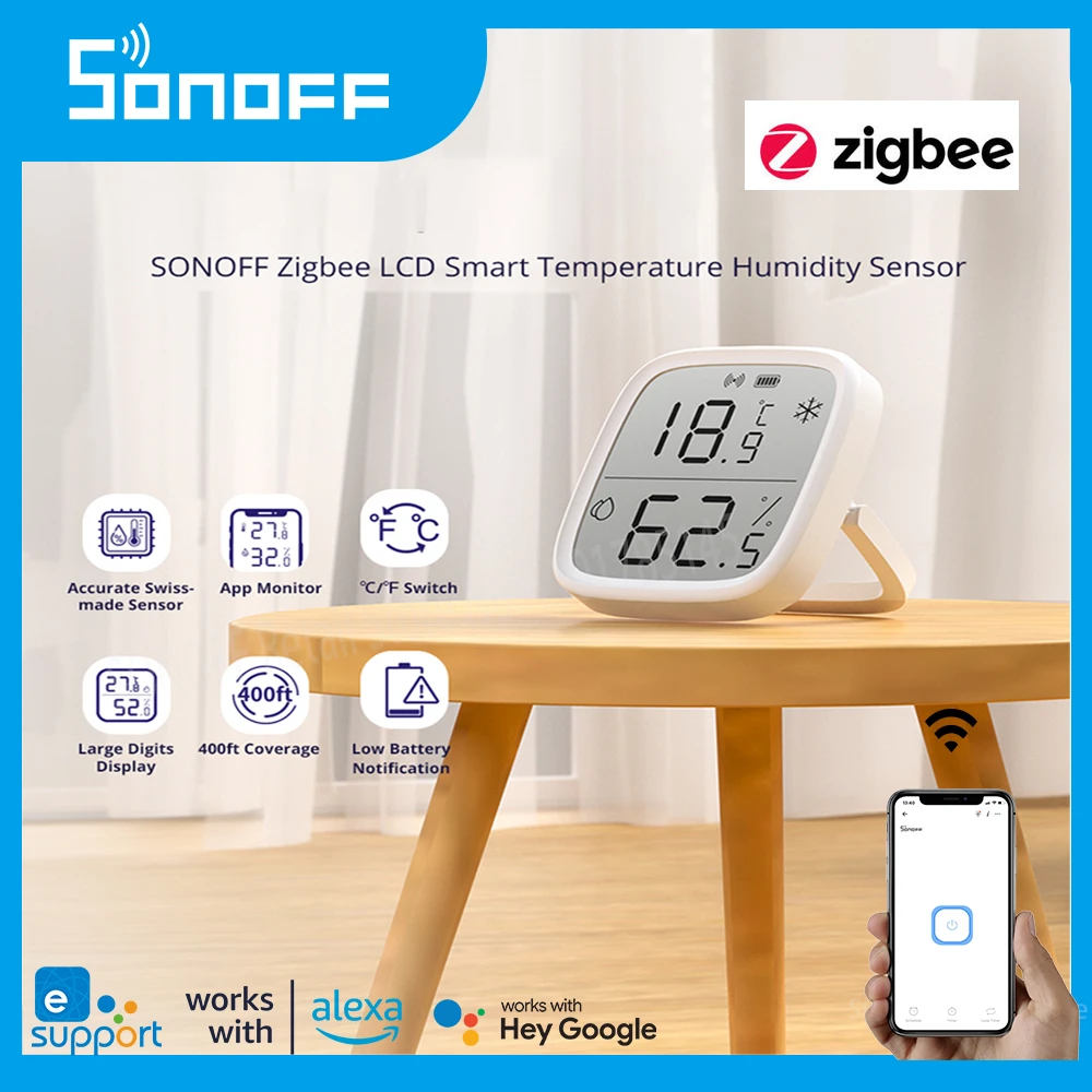 Capteur De Température Et Humidité Sonoff SNZB-02P Zigbee