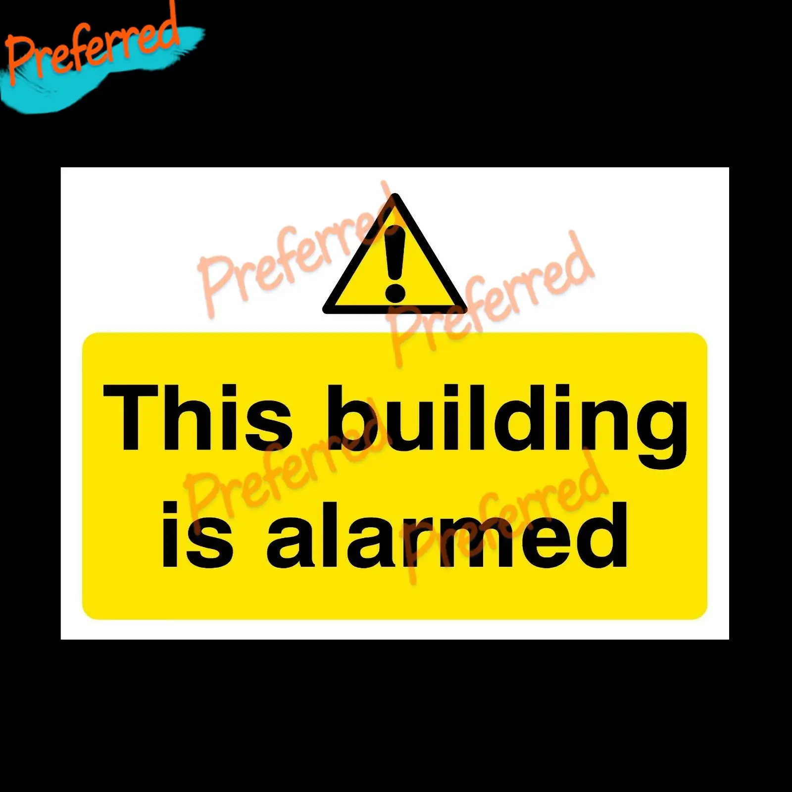 

This Door Is Alarmed Rigid Plastic Sign OR Car Sticker Decal Decor KK Vinyl - All Sizes - CCTV