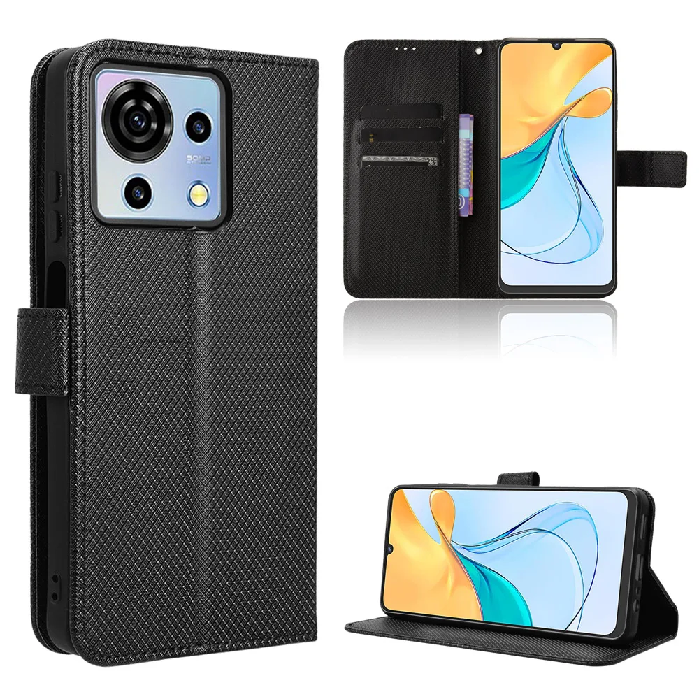 Per Zte Blade V50 Vita 4G Custodia Luxury Diamond Pattern Cover In Pelle Per Blade V50 Vita Custodia A Portafoglio Con Custodia Per Slot Per Schede Co