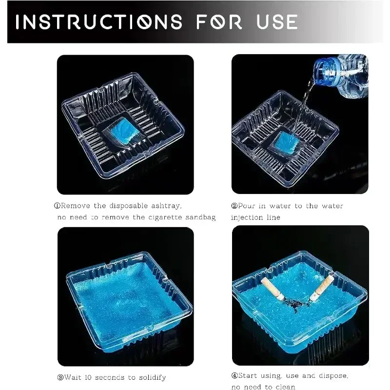 Portable Ashtray 50 Anti-odor and Anti-smoke Ashtray Desk Accessories Ash Tray Cigar Accesories Home Decoration Vape Smoking Accessiories