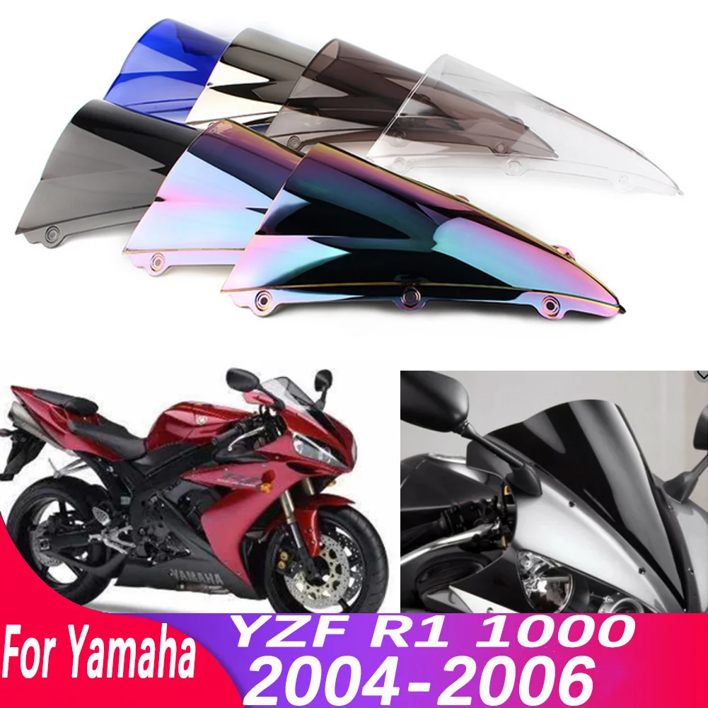 Windscreen Motorcycle Windshield Wind Shield Screen Protector Parts For Yamaha Yzf R1 1000 2004 2005 2006