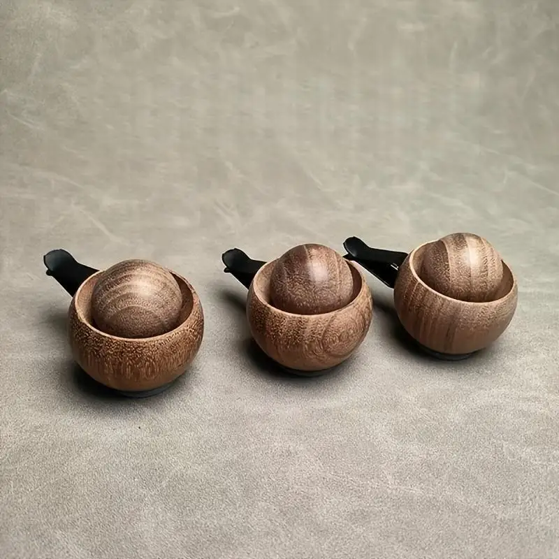 Spherical Wooden Essential Oil Diffuser - Elegant Natural Fragrance Decor