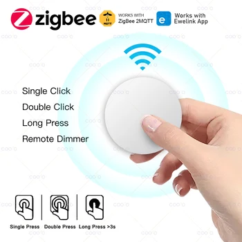 Ewelink ZigBee Scene Button Switch Smart Intelligent Linkage Wall Push Button On Off Key works with Home Assistant Zigbee2MQTT
