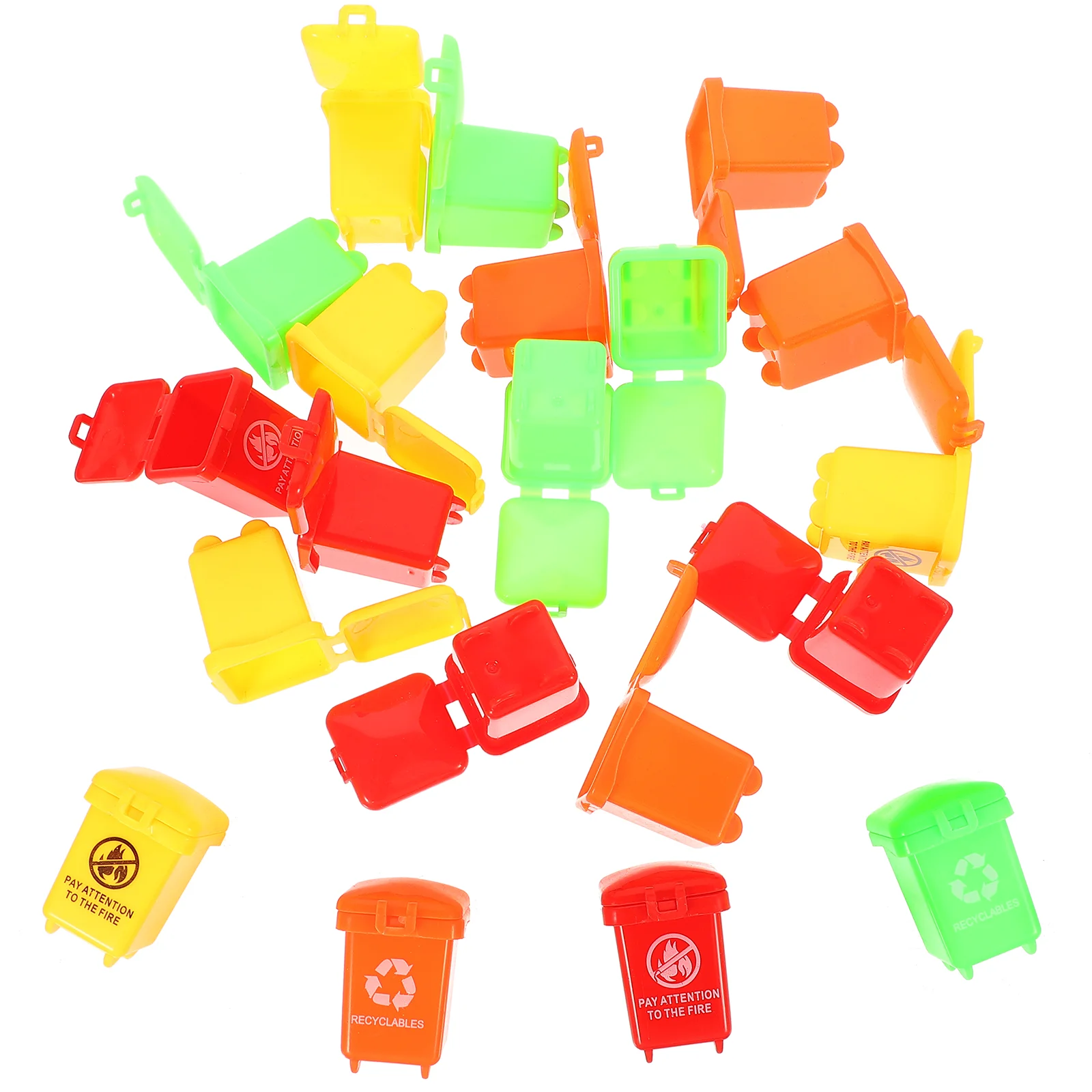 20pcs Trash Kids Vehicles Garbage Cans Garbage Cans Small Trash Cans Toy