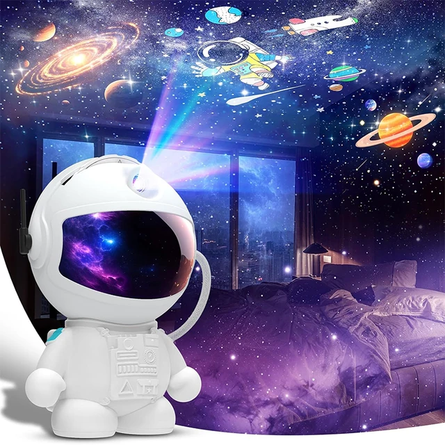 Astronaut Planetarium Projector for Bedroom 12 Image Discs, Galaxy Night Light, Ceiling Mood Lighting, LED Space Room Decor 1