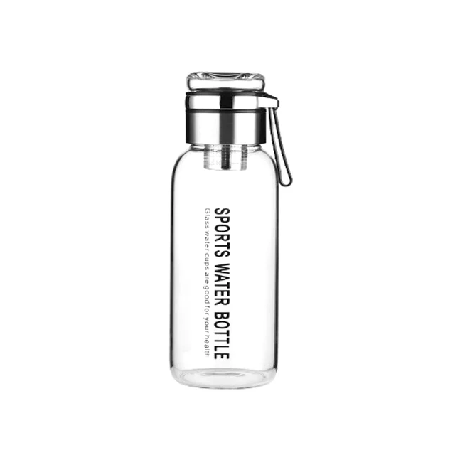 2L Sports Glass Water Bottle 2L Capacity Free Cup Cover (with Shoulder Strap)  Portable Leak-proof Drinking Stainless Steel Lid 6