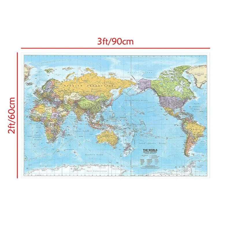 90x60cm 2012 World Map with Distribution Canvas Printings Detailed Map of World Pictures Home School Office Decor Travel