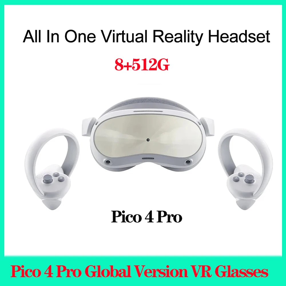 Pico 4 Pro Vr Glasses All-In-One Machine 512G Support Eye Tracking Facial Expression Capture 6Dof Pico4 Vr Headset Per Steamvr